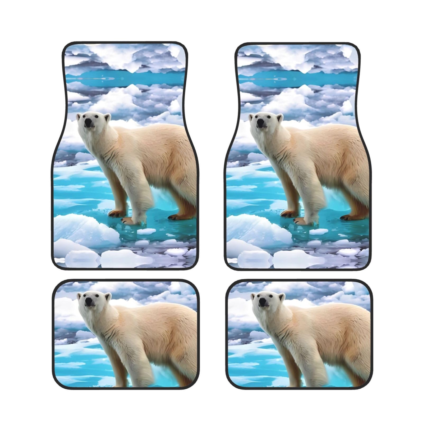 Tapis de sol de voiture avec envers caoutchouc Polar Bear Ice 4x - 7