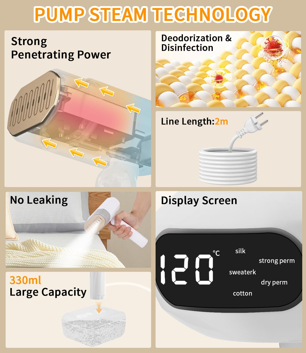 Vaporizzatori da viaggio 1800W, Ferro da Stiro Verticale a Vapore Portatile, Serbatoio Grande da 260ml, Mini Stiratrice Verticale 20s Riscaldamento, Dimensioni Compatte per Casa e Ufficio