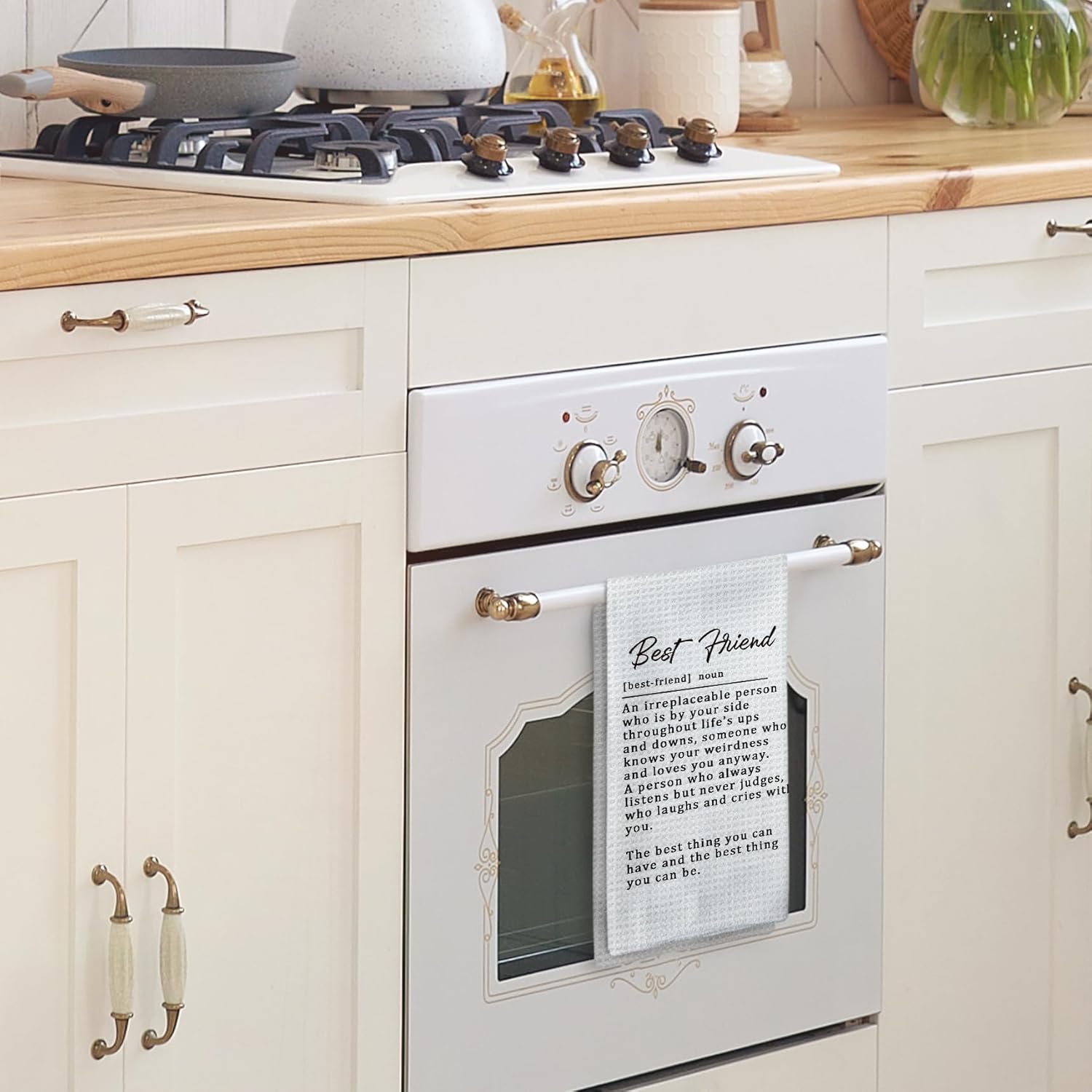 Best Friend Kitchen Towels, Gifts for Best Friend Hand Towels, Bestie Gifts BFF Gifts Dish Towels Tea Towels for Kitchen, Friendship Gifts for Women Friends, 16x24inch - Image 2