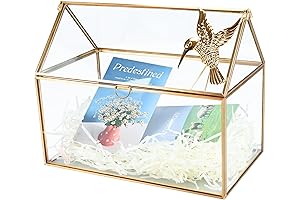 HighFree Glass Wedding Card Box with Lock: Secure and Elegant Keepsake