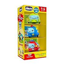 Chicco Rolling Wheels, pattuglia di Auto per Bambini, Veicoli di Polizia Policía Turbo Ball City Patrol, 3 Mini Ruote, Rotolano Come Palline, Multicolore, 10756