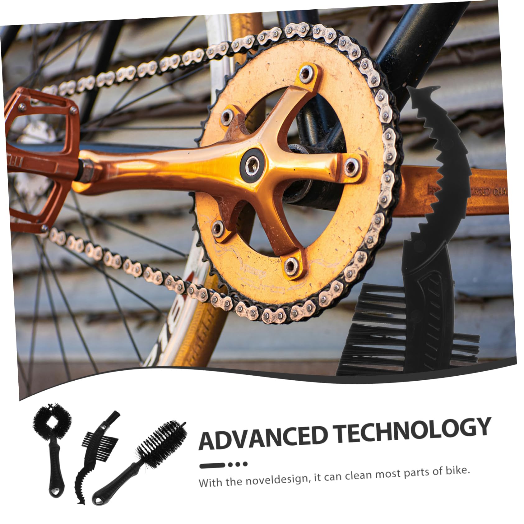 VANZACK Motorcycle Chain Cleaner Professional Bike Chain Brush Compact Reusable Easy to Use for Bikes