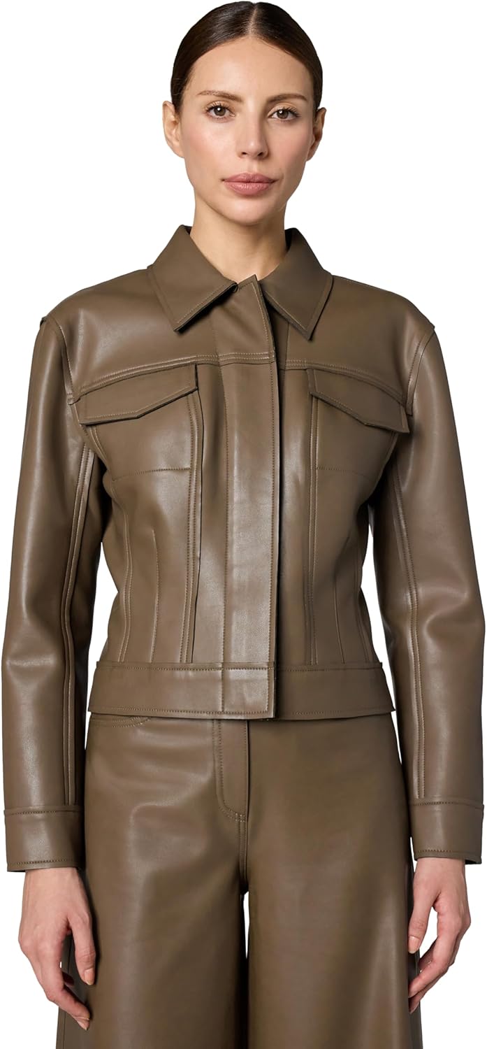 Norma Kamali Women's Jeans Jacket Short