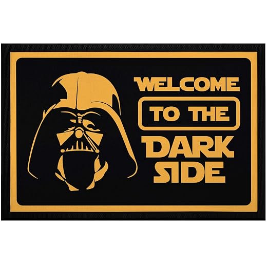 MoonWorks® Fußmatte mit Spruch Welcome to The Dark Side Film-Parodie rutschfest & waschbar schwarz 60x40cm