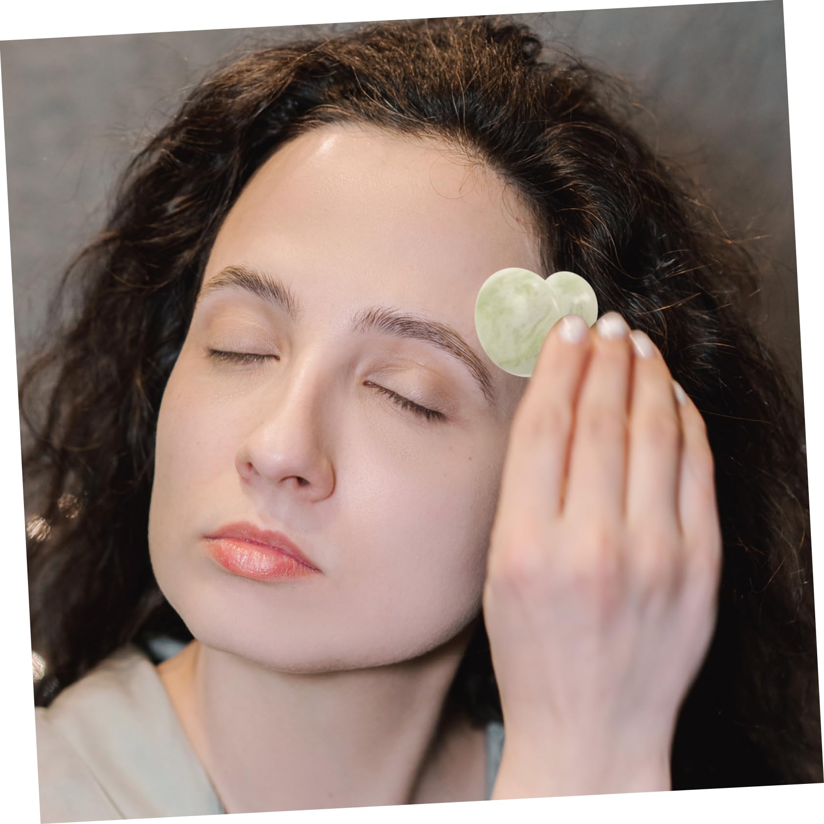 FRCOLOR 5stücke Jade Gesichts-massagegerät Aus Natürlichem Ergonomisches Pilzdesign Zur Linderung Von Schwellungen Und Verspannungen Für Gesichtspflege Und Wellness-anwendungen
