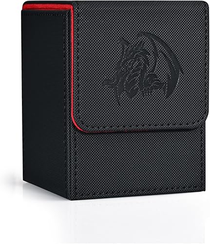 ZLCA Caja de cartas para cartas intercambiables con 2 divisores, caja de almacenamiento de tarjetas para más de 100 tarjetas de una sola manga,