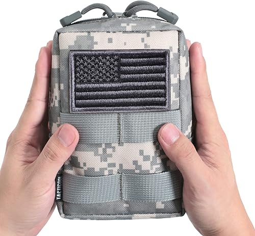 Miniatura 21 de Paquete de 2 bolsas Molle – Bolsa táctica compacta para EDC resistente al agua Canela