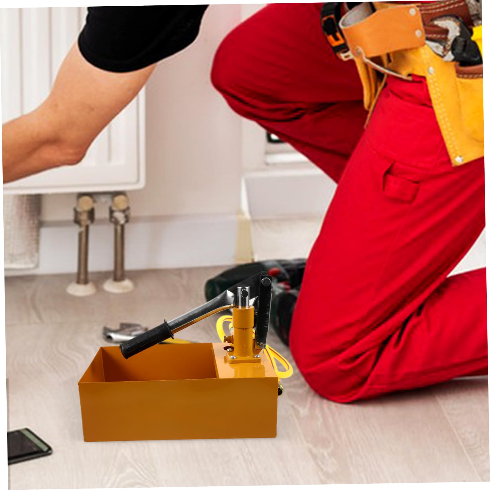BESTOYARD 25kg Kit De Bomba De Presión Manual Con Manómetro Comprobador De Presión Hidráulica Para Tuberías y Construcción