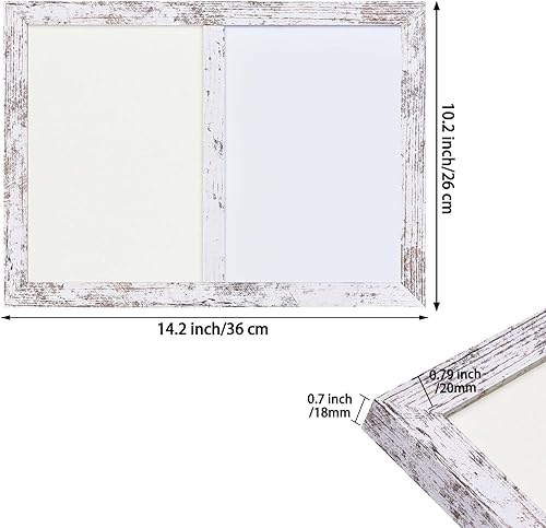 Miniatura 10 de Pizarra blanca de fieltro Dark Gary para oficina, escuela, cocina, dormitorio, marco de madera blanca, 13 x 17 pulgadas, pizarra blanca + BK-3343WH