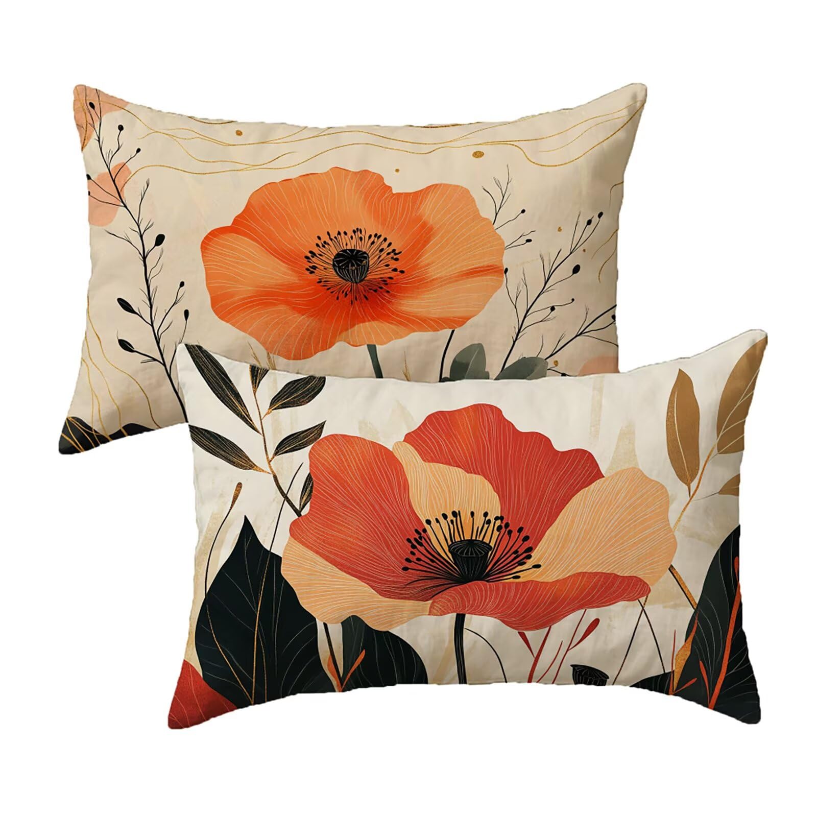 Housse coussin impermeable rose 40x70 pour canape de salon