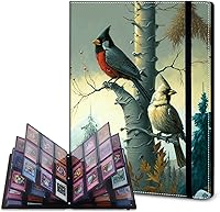 Vista 13 de Rossy Carpeta para tarjetas coleccionables, 9 bolsillos, impermeable, para coleccionar tarjetas, con 360 bolsillos laterales de carga para tarjetas