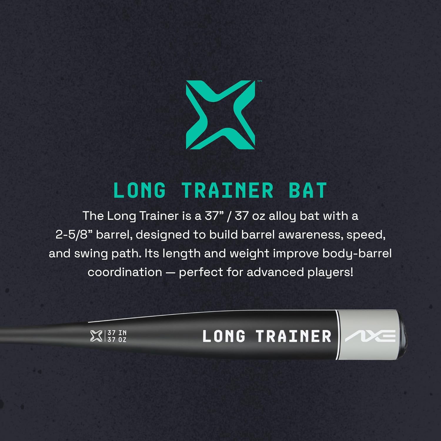 Axe | Long Trainer | Baseball Training Bat and Program by Driveline Baseball | 37 inch/ 37 oz