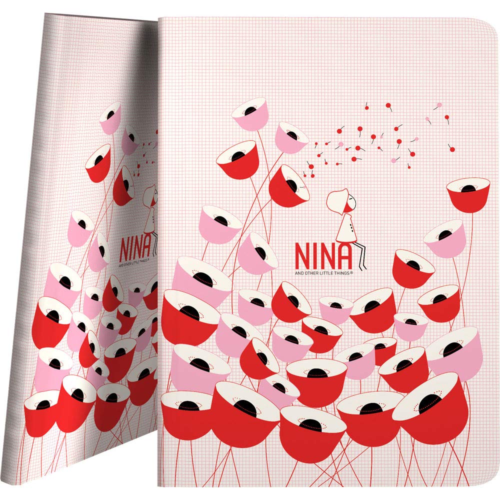 Grafoplás 1332174 Nina and Other Little Things Collection, 30 Transparent Covers, Opaque Polypropylene, Poppies, A4