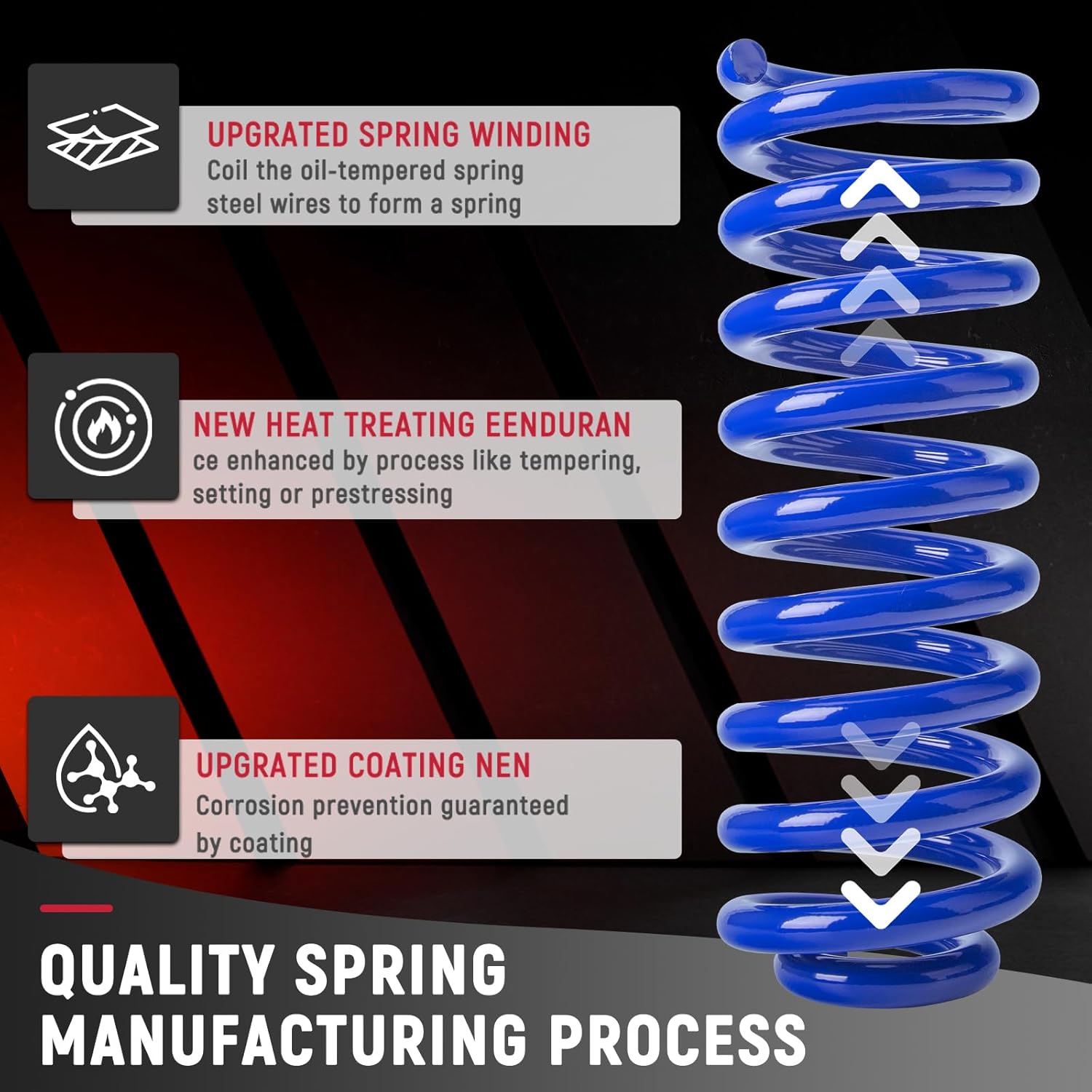 Heavy Duty Front Coil Springs for 1983-1997 Ranger - Upgrate 1.5" Lift/Leveling Coil Springs Kit 2Pcs, Blue