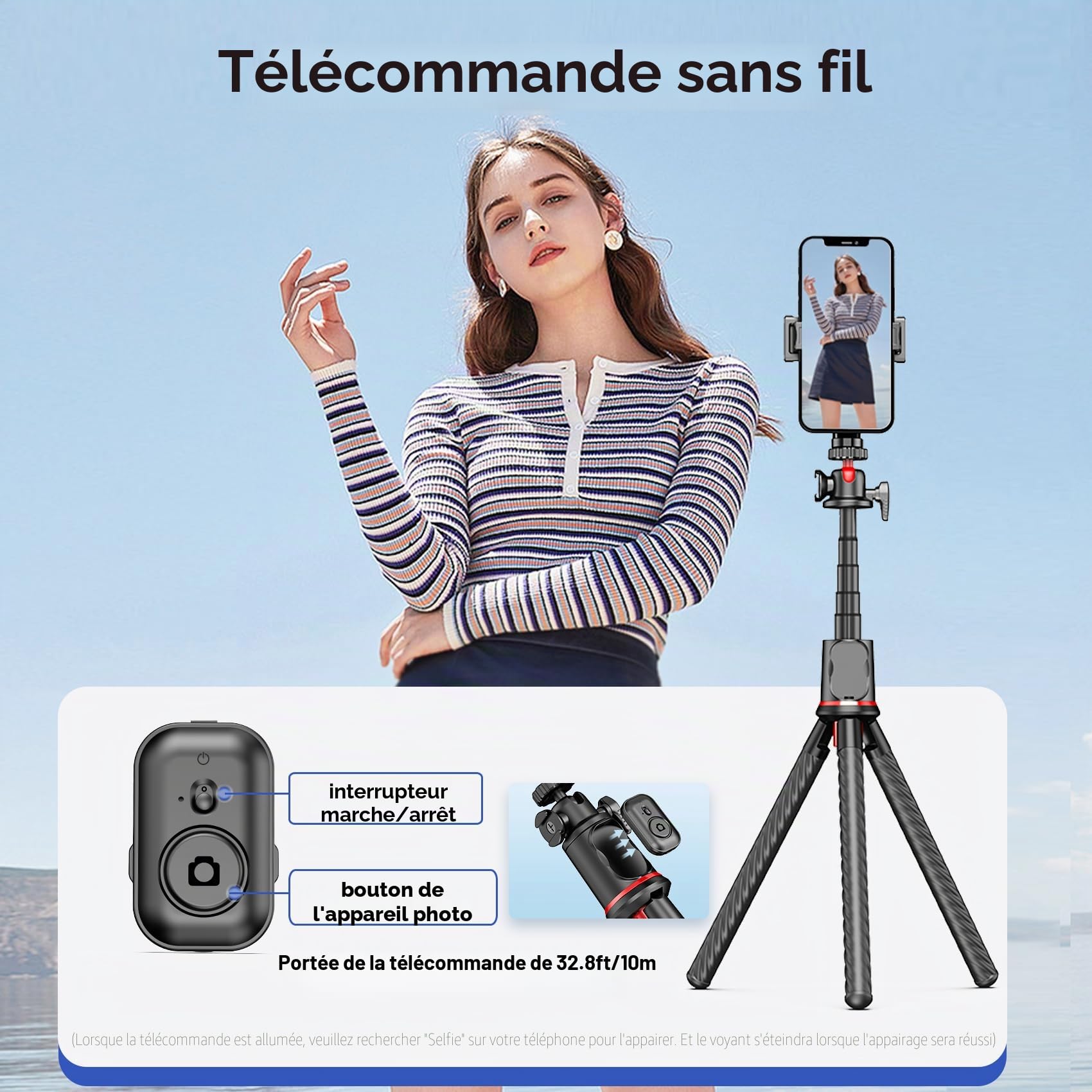 Fotopro RM-80 Mini Trepied 143.0cm Aluminium 0.56kg Charge 3kg 29.3cm