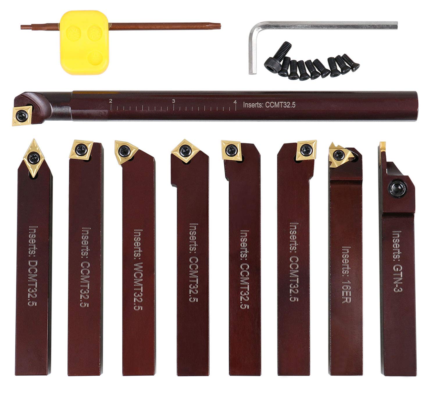 Accusize 5/8 in Shank Indexable Carbide Turning Tool Set, 2988-0058 — Amazon image 4