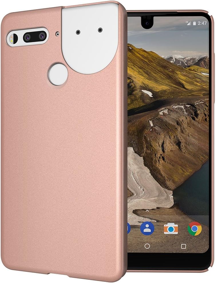 Essential Phone PH-1 Case, TUDIA Low Profile Design [LULA 2.0] [Improved Version] Polycarbonate Snap On Back Protective Cover for Essential Phone PH-1 (Compatible with 360 Camera) (Rose Gold)