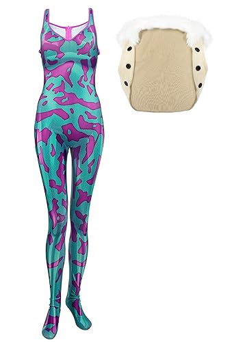 C-ZOFEK US Women's Bodysuit Cosplay Costume 3D Printed Jumpsuit With Tank Halloween Costumes - X-Large - Purple