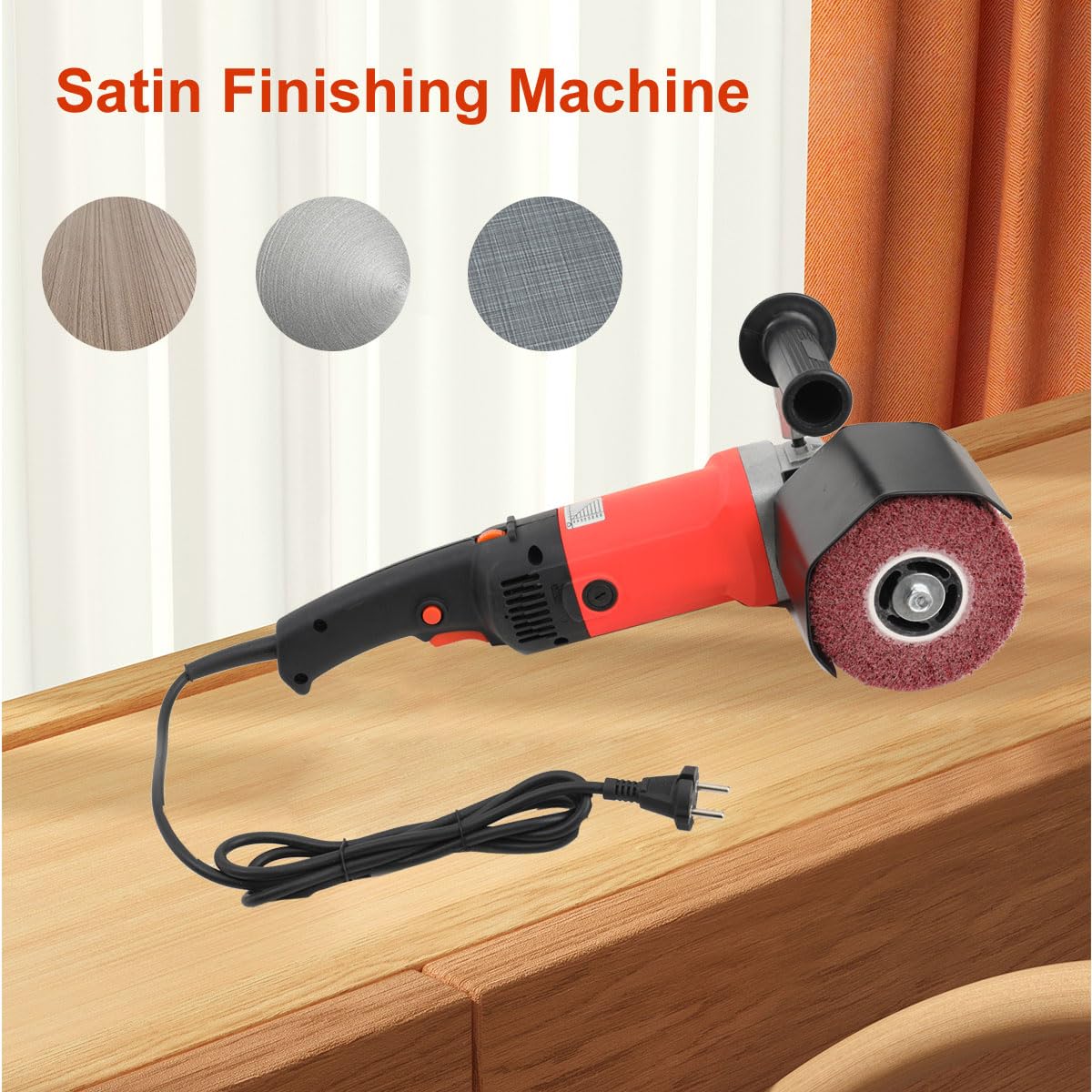 Satiniermaschine, 1400W Elektrische Bürstenschleifer Schleifroller