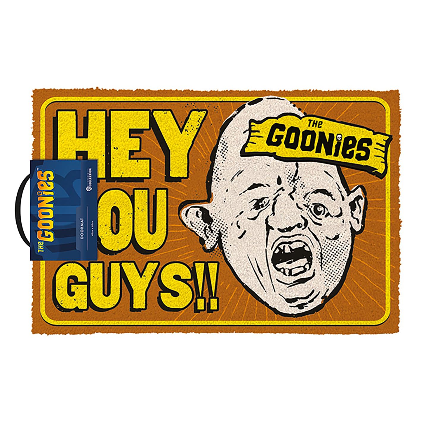 Pyramid International Wycieraczka The Goonies (wzór Hey You Guys) wycieraczka z włókna kokosowego, wycieraczka zewnętrzna i wewnętrzna 40 cm x 60 cm - oficjalny towar