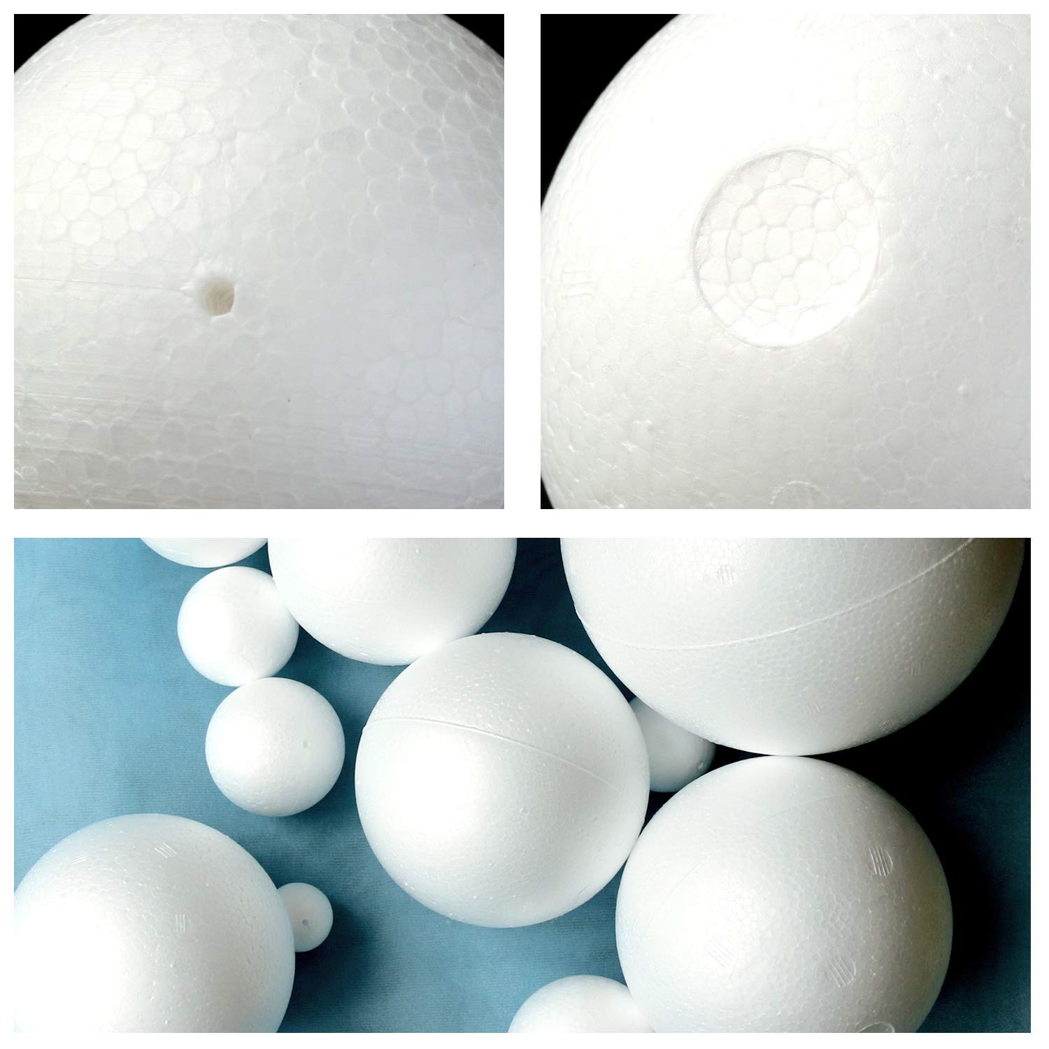 Nippon Chuko CN416 Round Styrene Ball Core 3.5 inches (90 mm), Set of 5, Craft Supplies, Styrene Core