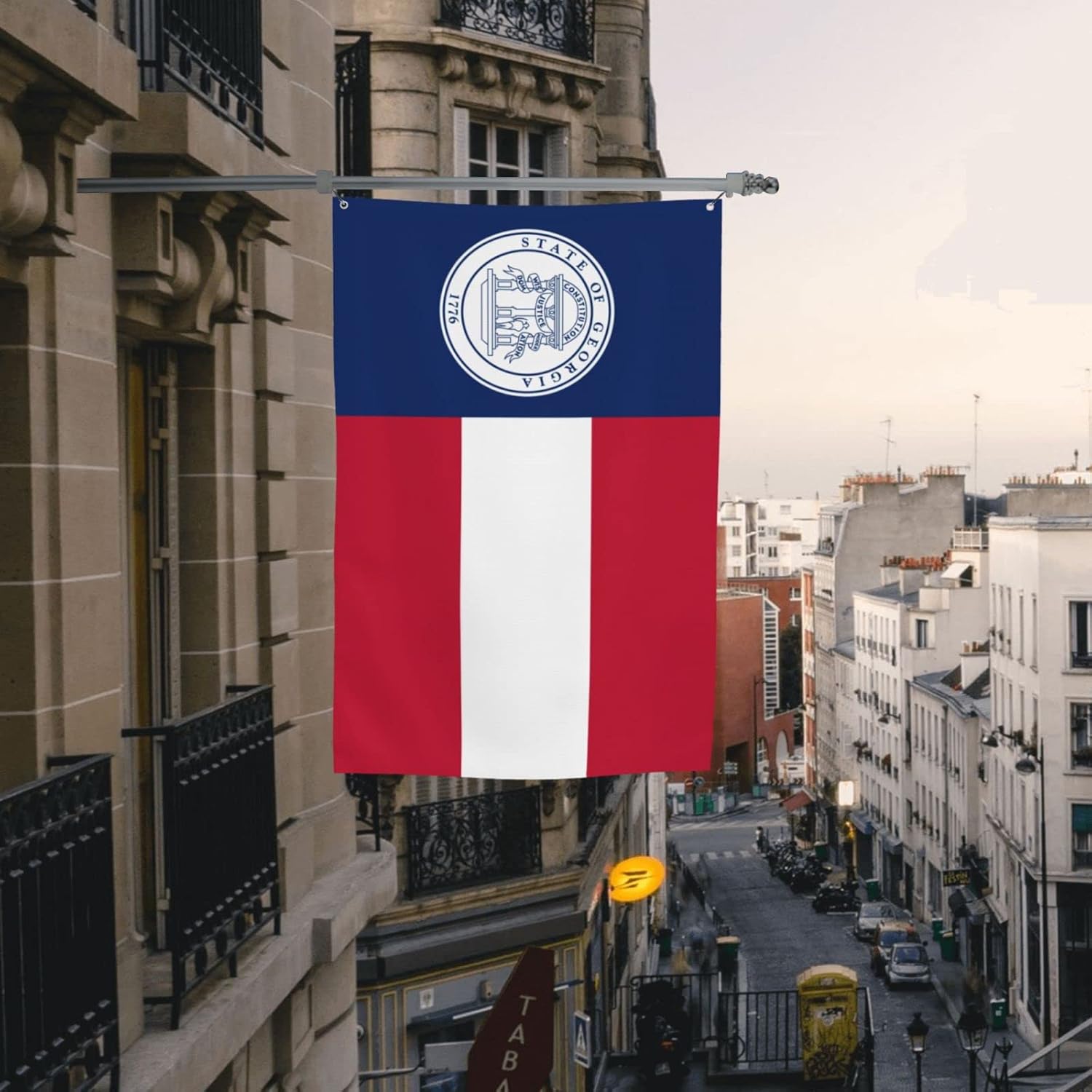 Flag Of The State Of Georgia (1920-1956) Flag 4x6 Ft Durable Polyester Funny Outdoor Decorative Banner Home Patio Flags Yard Welcome Flag