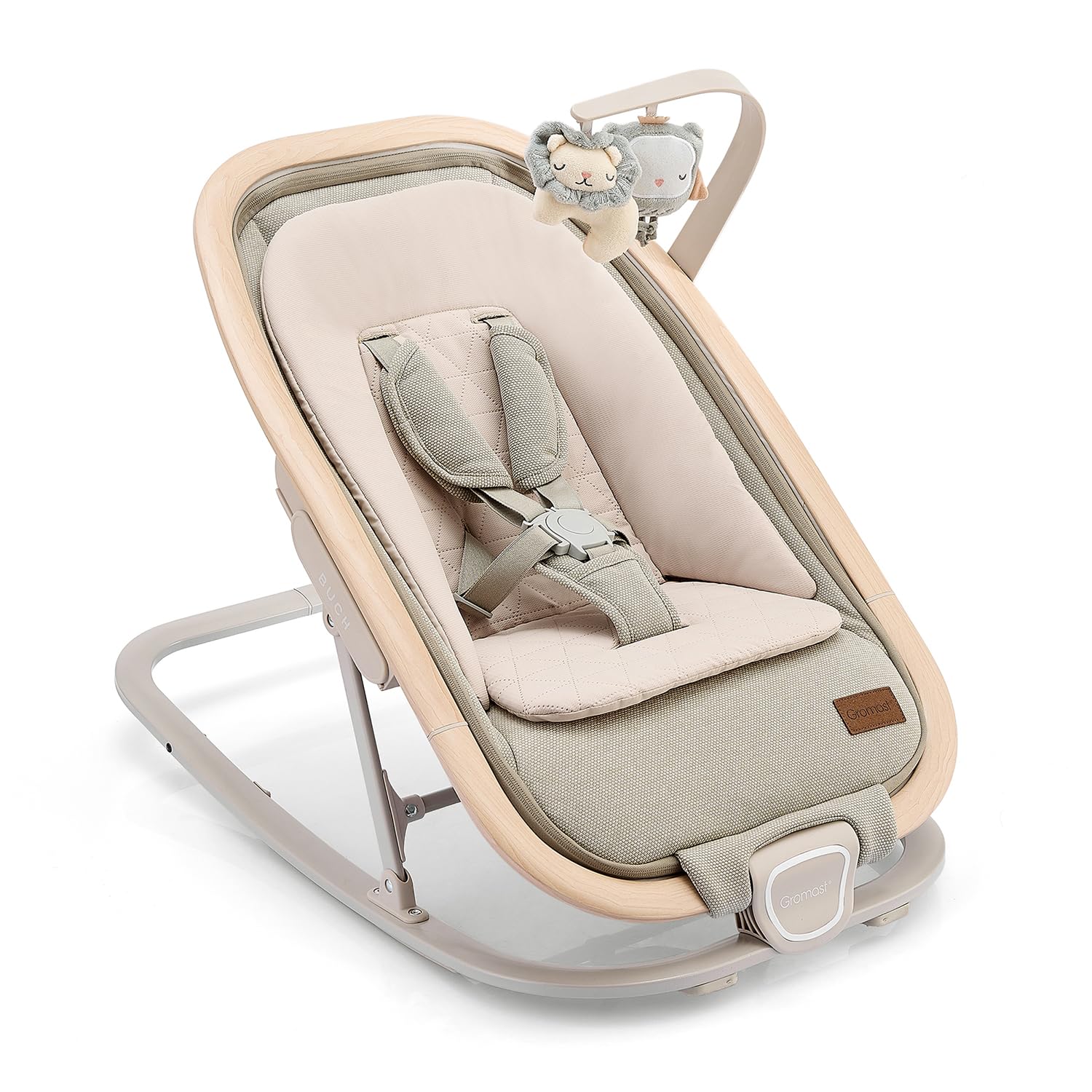 Gromast Transat 2-en-1 pour bébés, transat portable à 3 positions d'inclinaison, avec jouets suspendus et sac de transport - Vert