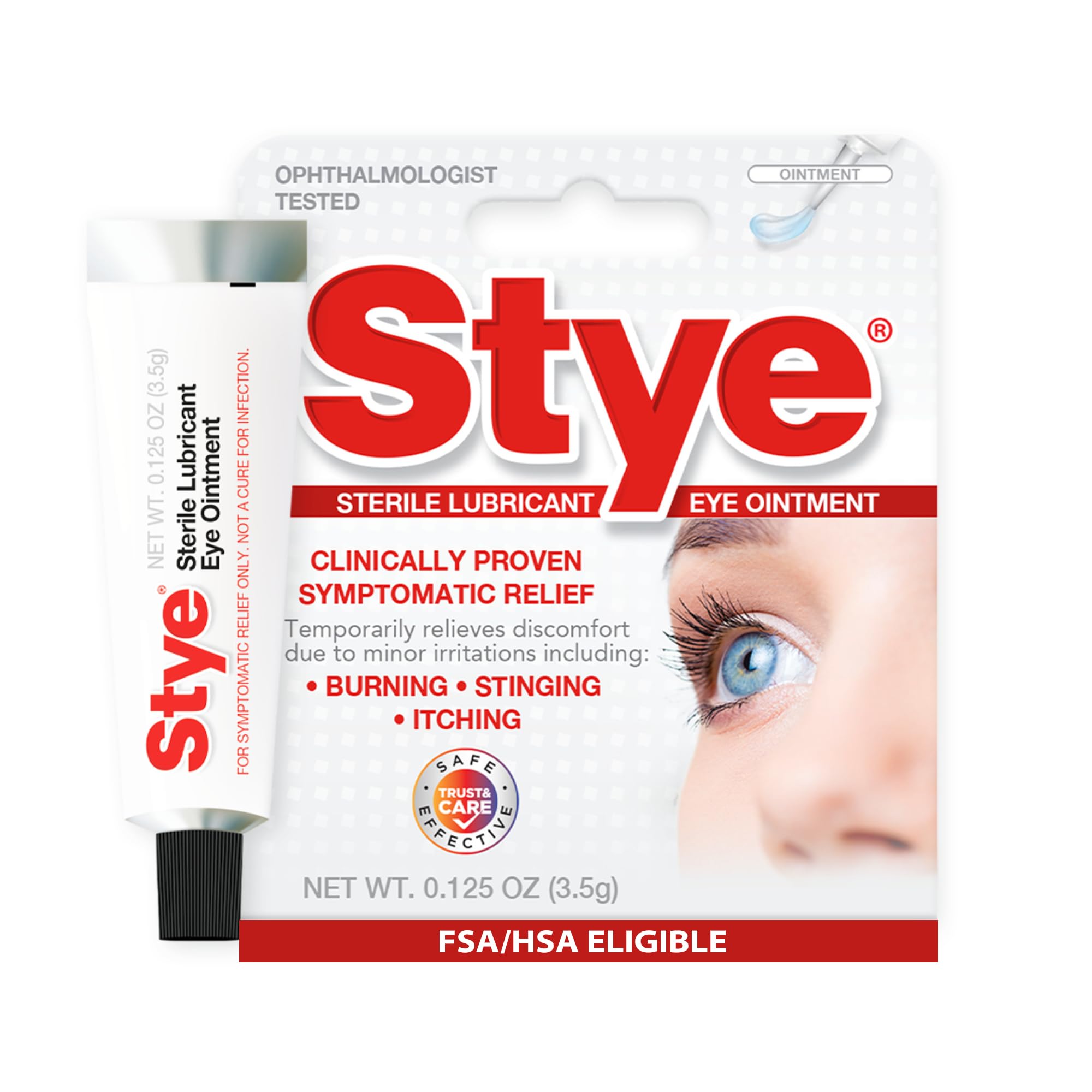 Stye Sterile Lubricant Eye Ointment, Ophthalmologist Tested, 0.125 ounces (Pack of 1)