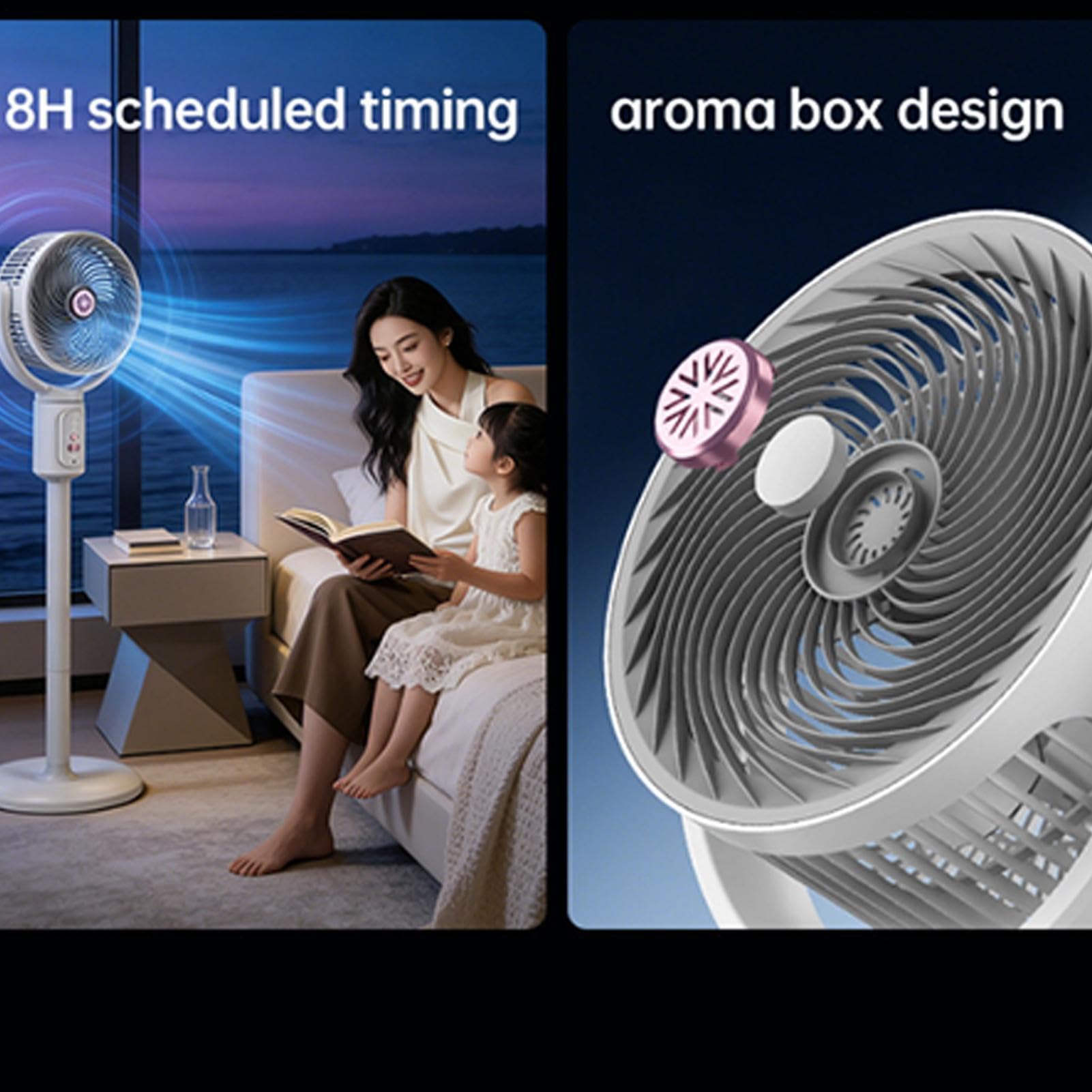 Ventilatore A Piantana Con Telecomando 5 Velocità 180° Oscillante Timer 8h | Ventilatore A Piantana Regolabile Per Camera Da , Soggiorno, Cucina, Ufficio, Comodino, Tavolo,