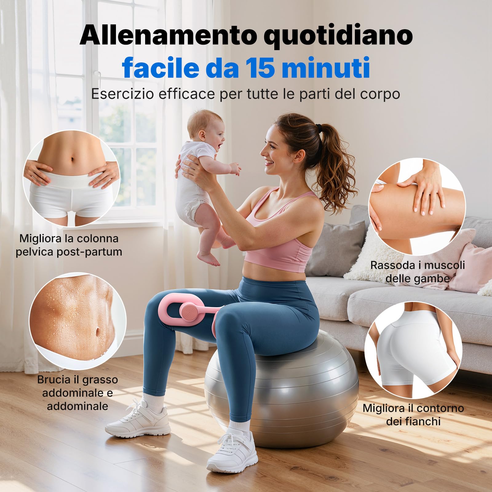 MERACH Thigh Master - Allenatore per cosce, per allenare i muscoli pelvici, per l'interno delle cosce, per la casa, per il rafforzamento del pavimento pelvico per le donne