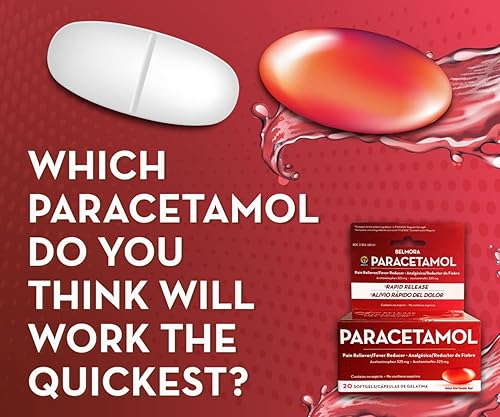 Miniatura 7 de Acetaminophen 325mg 20 cápsulas blandas para aliviar el dolor, cápsulas llenas de líquido para liberar dolor rápido, alivio rápido del dolor para