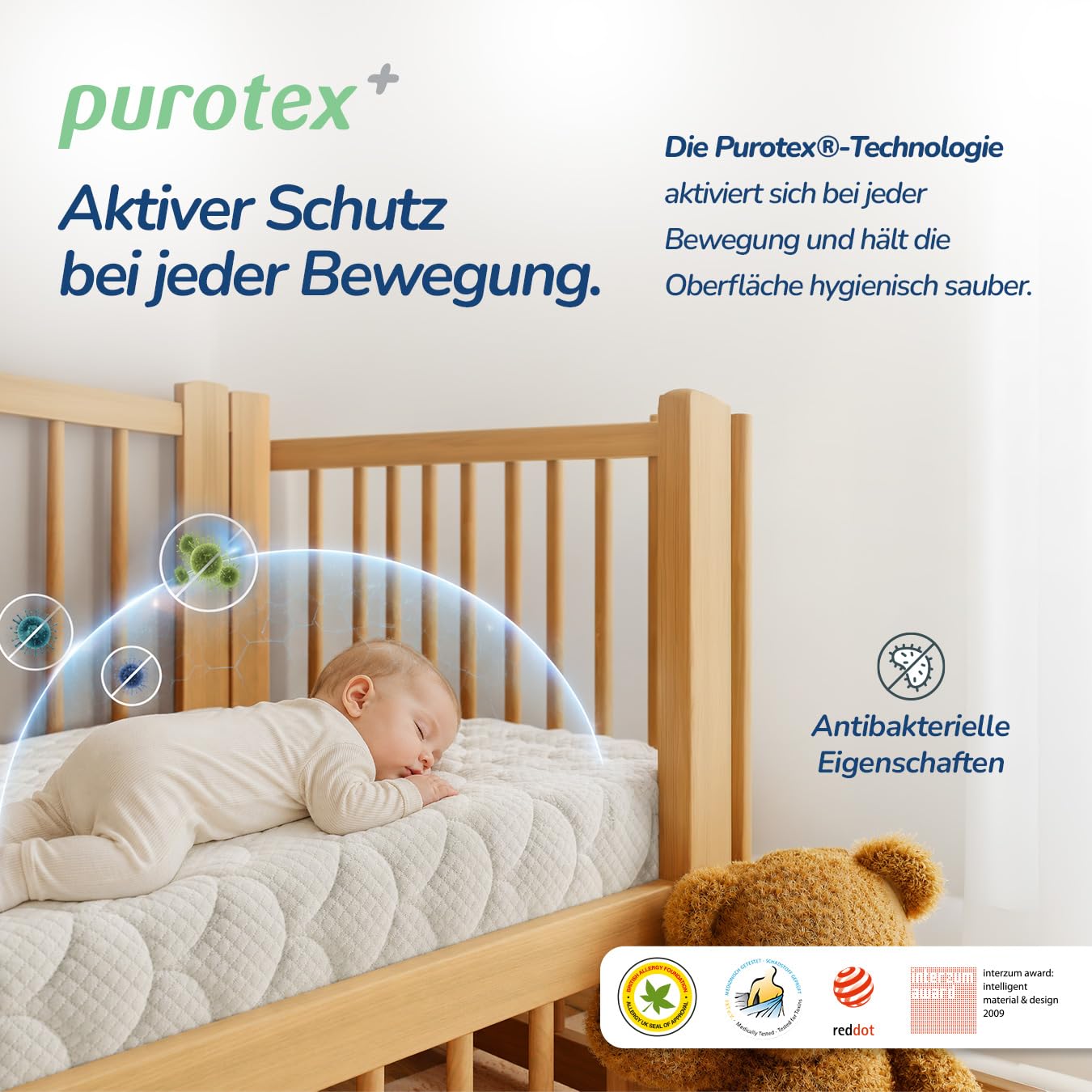SLEEP&BED Baby matratze 70 x 140 Kindermatratze für Babybett Atmungsaktive