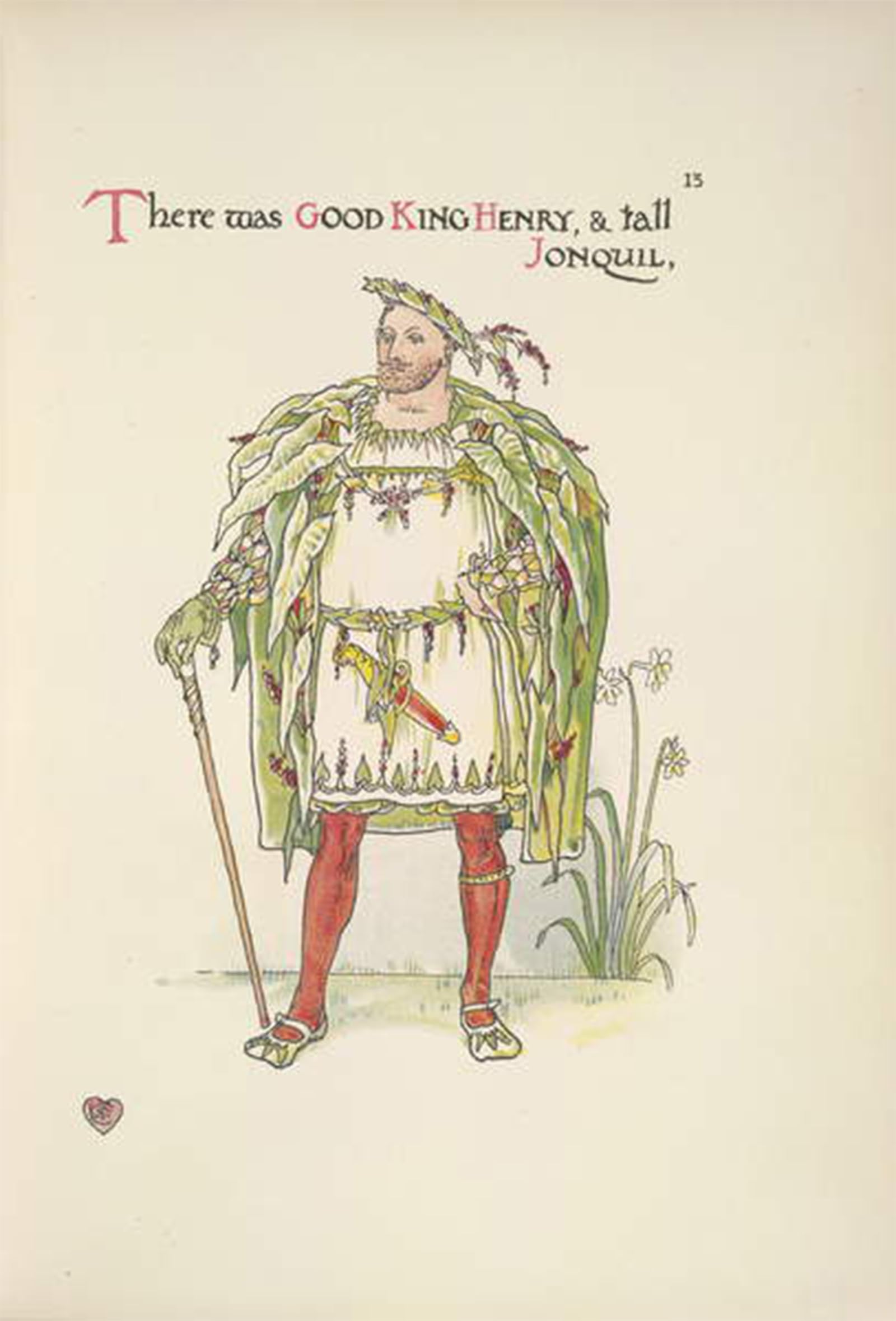 ARTXLXXBN Famous Painting Canvas Artwork Graffiti Print Good King Henry a Man Dressed As Henry Viii by Walter Crane Portrait Canvas Image for Home Decor 60x90cm