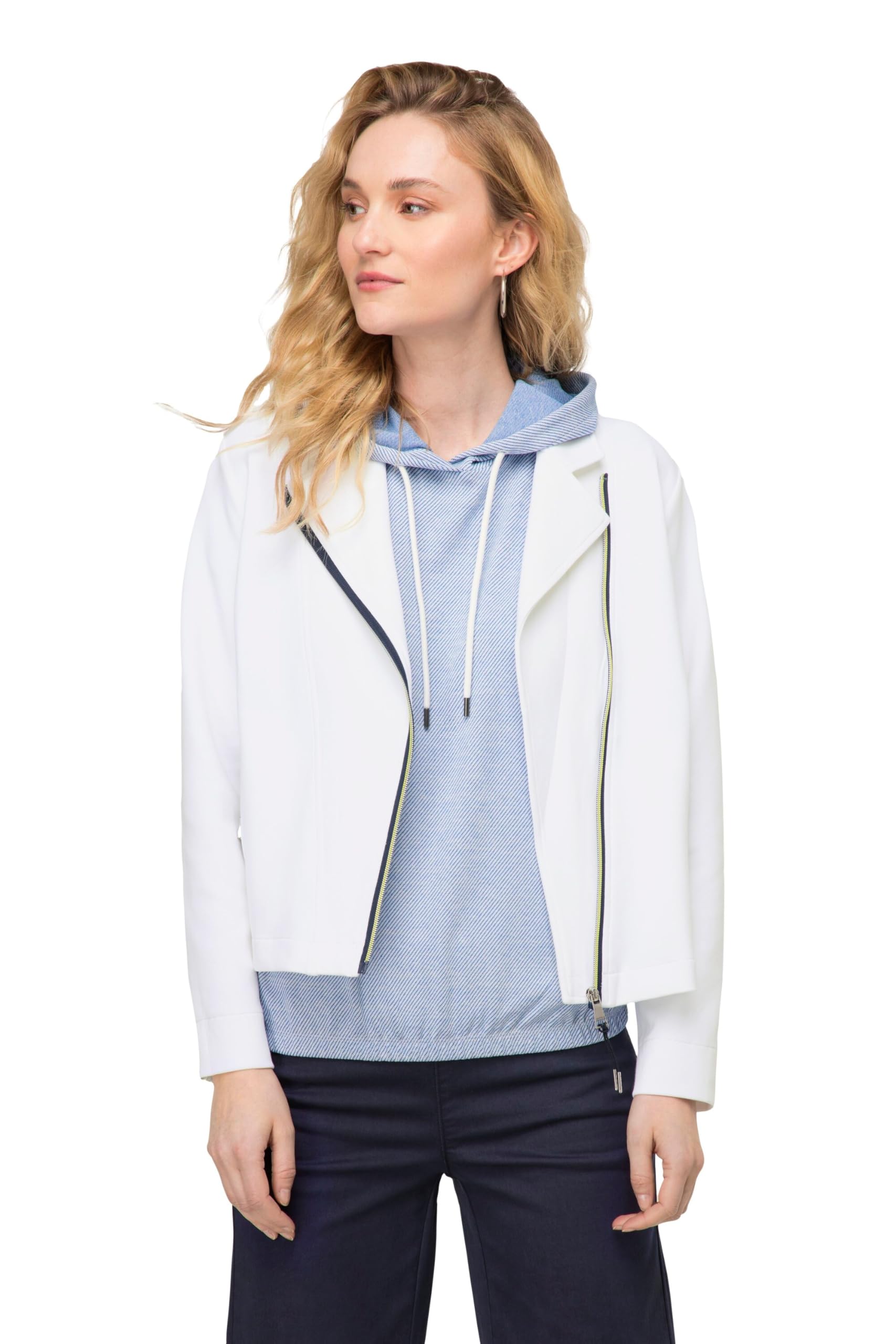 Laurasøn Biker-Jacke, Sweat, Revers, Zipper, Langarm 819049