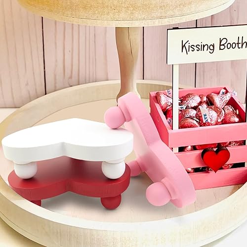 Miniatura 3 de Heart Risers - Bandeja escalonada para el día de San Valentín, mini elevadores para el día del amor, decoración del hogar, 3 unidades