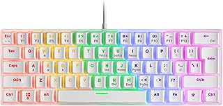 Mars Gaming MKMINIPRO, Ultra-Compact 60% Mechanical Keyboard, Hot-Swappable Mechanical Switches, Chrome RGB Lighting, Ant…