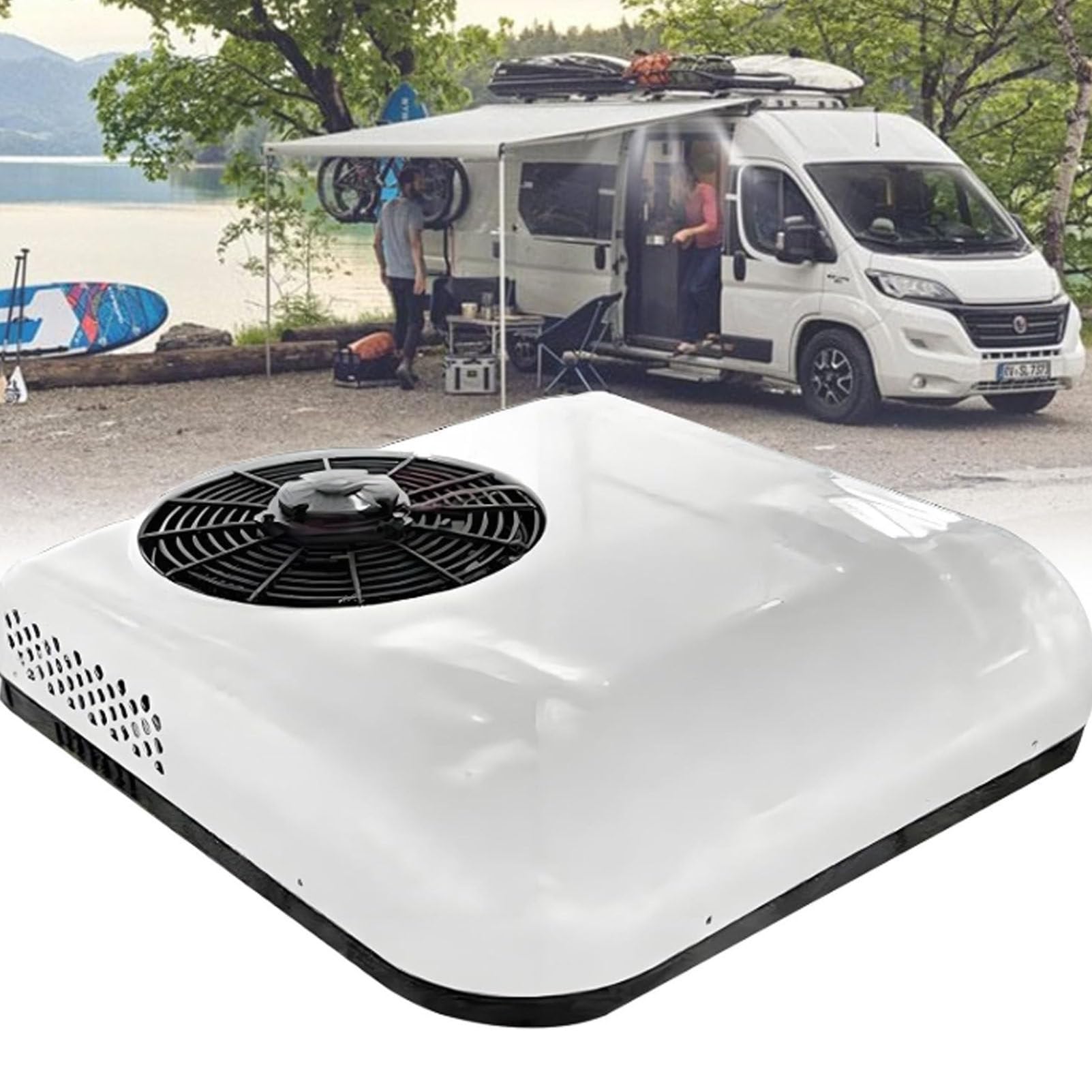 Climatiseur pour camion, unité de climatisation de toit pour camping-car, climatiseur silencieux à refroidissement rapide pour camionnette, remorque, bateau, camping-car, tracteur, caravane 24V