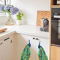 Vista 4 de GLOBLELAND 3 hojas de calcomanías de transferencia de muebles de 6 x 12 pulgadas con temática de pavo real, calcomanías de arte de pared