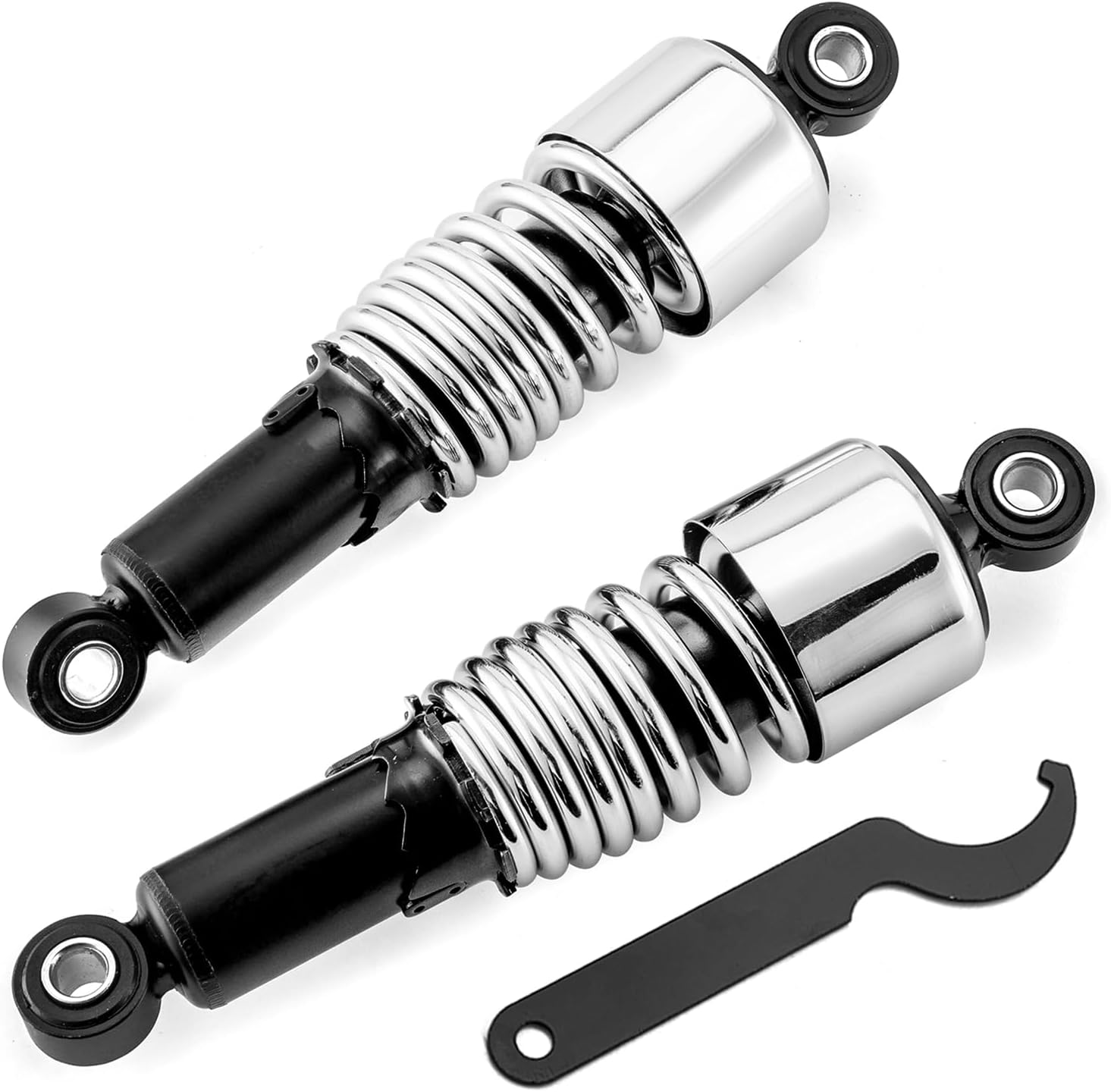 Mofun Preload Adjustable 10.5" Rear Shocks Lowering Compatible with Harley Touring Road King Street Electra Road Glide Tour Glide 1984-2026