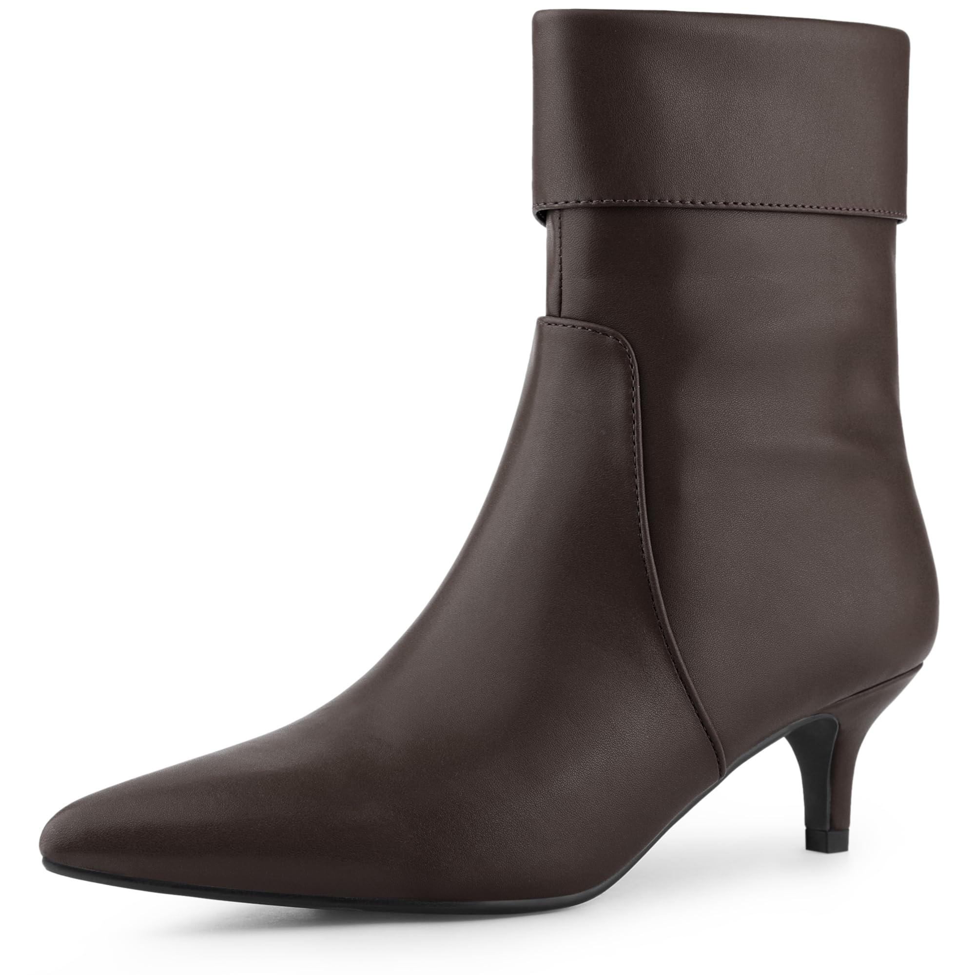 Bottines bout pointu à talon chaton et zip : le confort élégant - 7