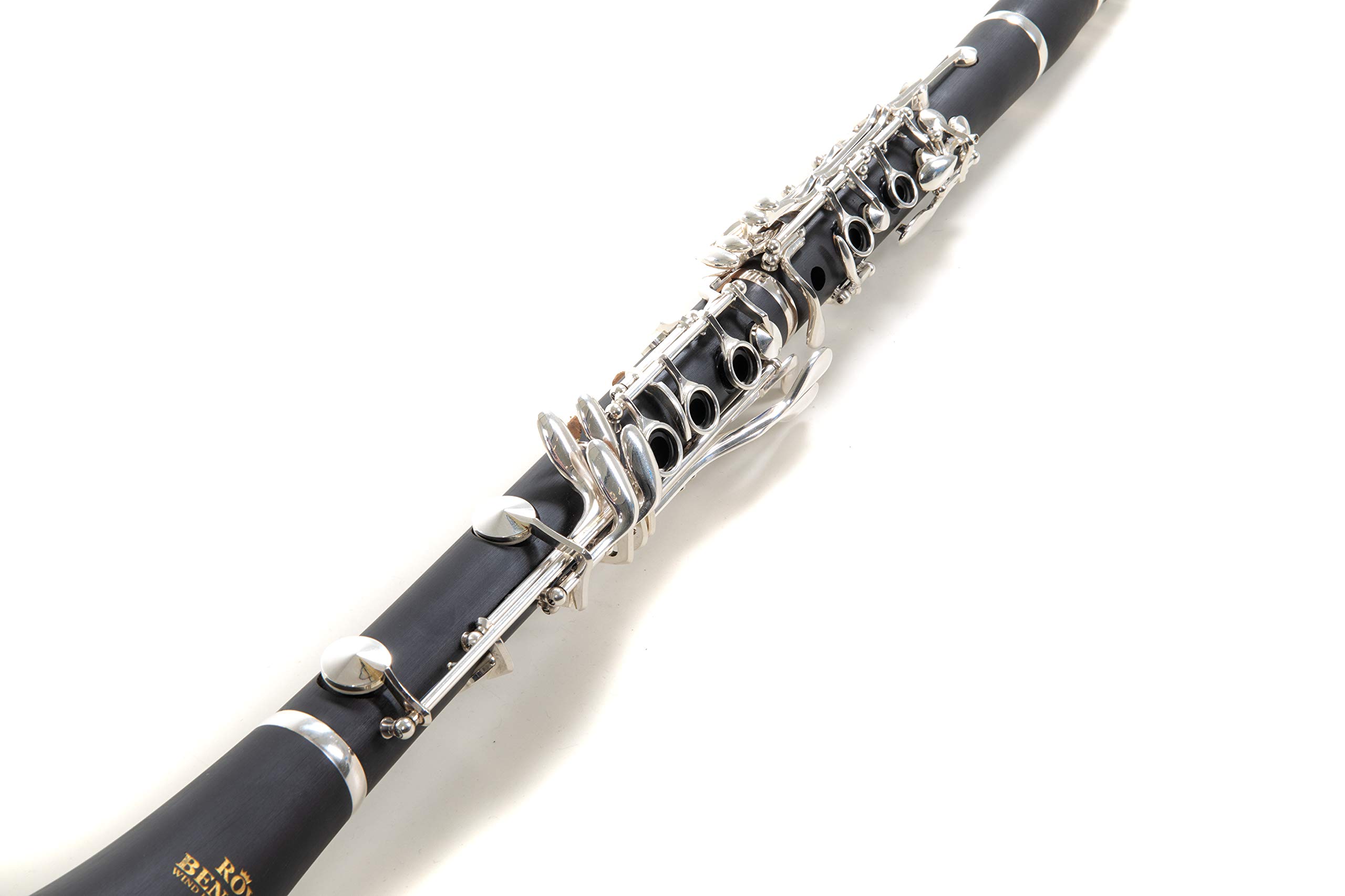 Roy Benson Bb Clarinet CB-217 (con sistema Boehm, corpo in ebanite, meccanismo in nichel argentato, compresi gli accessori per la cura e la custodia rettangolare, con set di zaini)