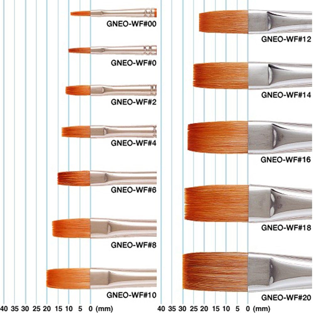 Tarens Japan GNEO-WF#20 Van Gogh Watercolor Brush, Neosebron, Flat, No. 20