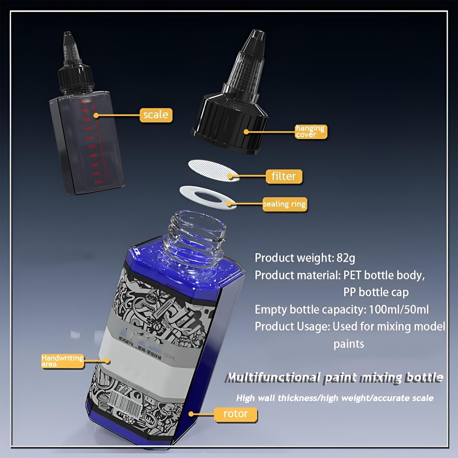 Mini mikser Vortex, 3-stopniowa mieszanka prędkości, do modelowania DIY, pojemniki z dnem butelki o średnicy 2–4,85 cm, do wytrząsarki do malowania hobbystycznego, lakieru do paznokci, laboratorium