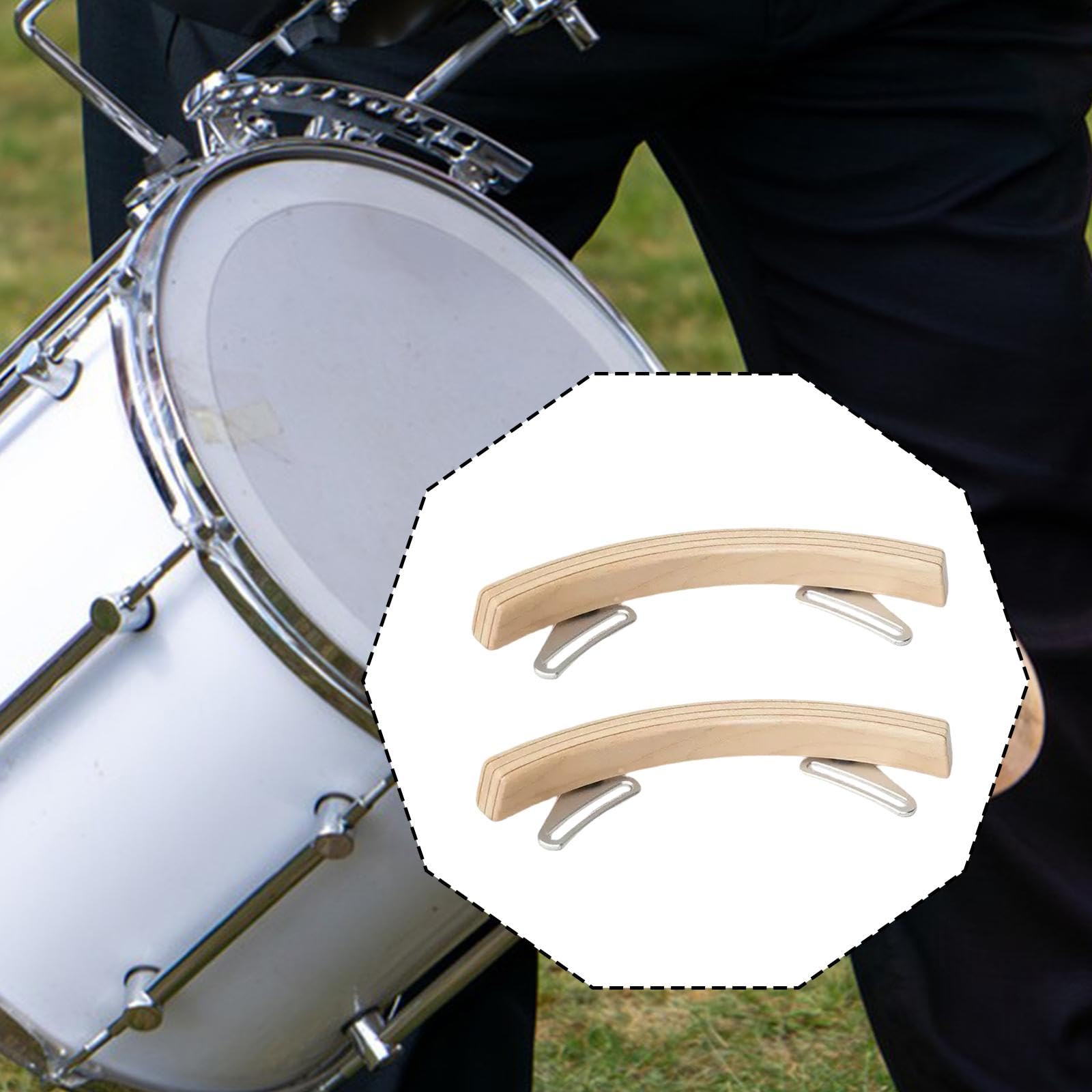 Generic 2 Piezas Dispositivo Aros Tambor Bloques Percusión Instrumento Madera Golpes Borde Apto para Estudiantes Práctica Ensayos Musicales Clases