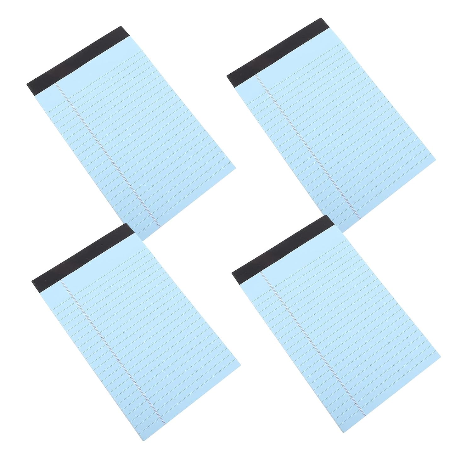 Abaodam 4pcs A5 Blue Lined Legal Notepads Tear-off Memo Pads Wide Ruled Small Notebooks for Office and School Note Taking