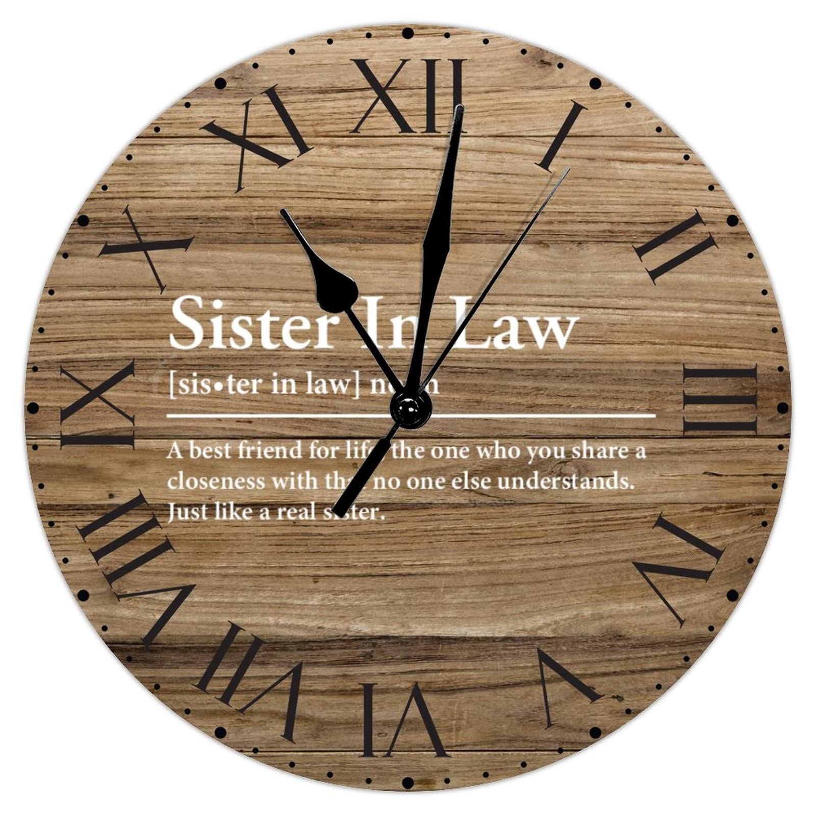 Horloge murale en PVC style dictionnaire de 30,5 cm pour la décoration moderne du salon