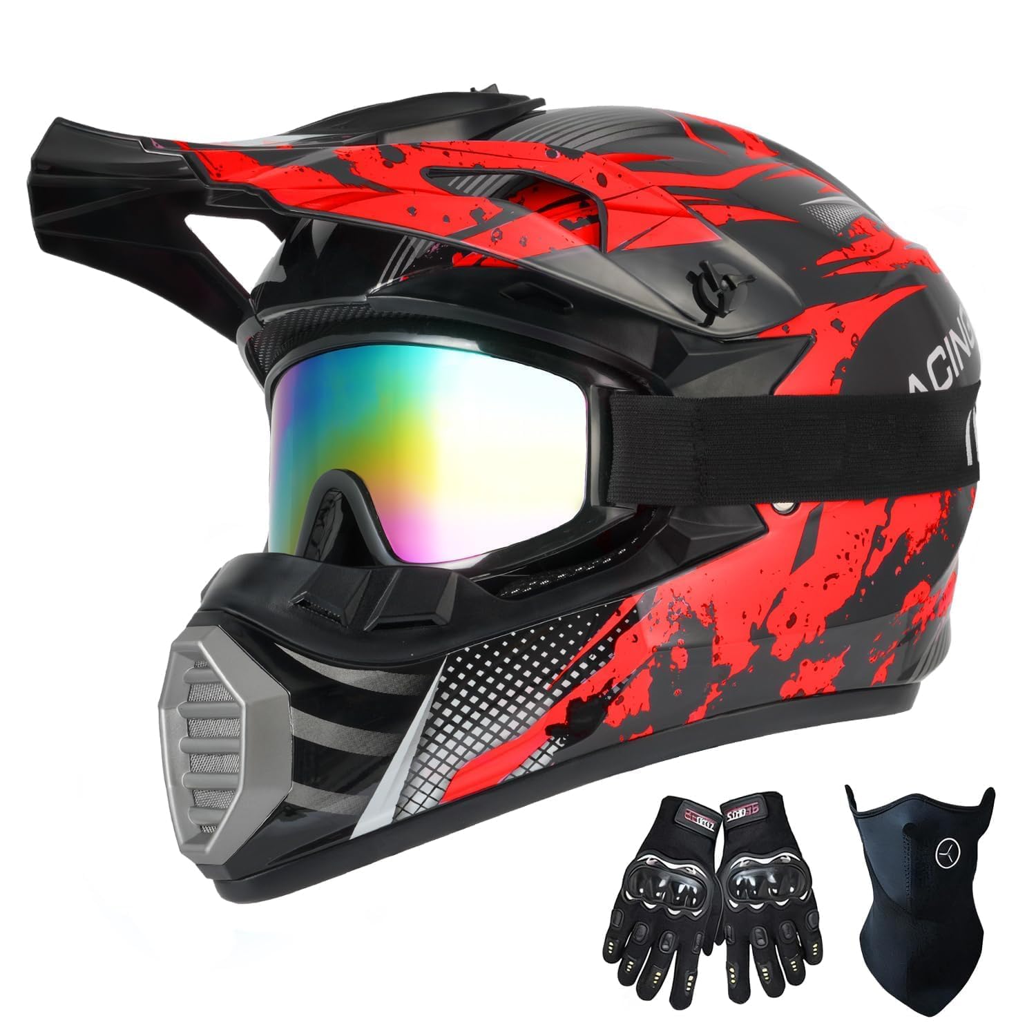 TTMiku Youth Dirt Bike Helmet