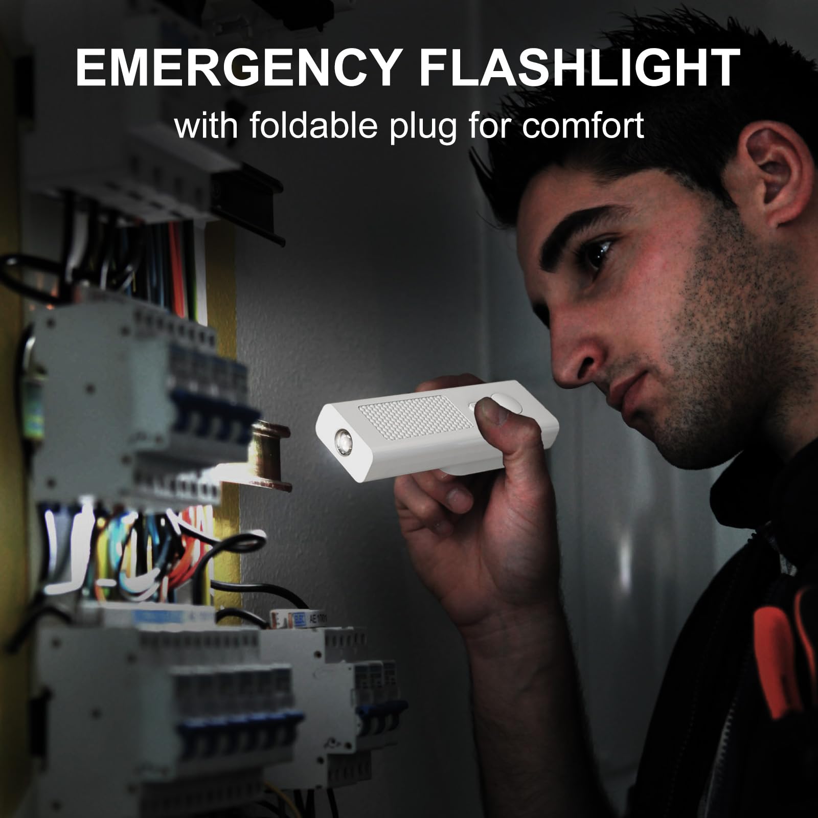 Luce notturna con sensore di movimento intelligente – 5 in 1 ricaricabile automatica, torcia elettrica di emergenza plug-in e portatile, interruzione di corrente e preparazione agli uragani per casa,