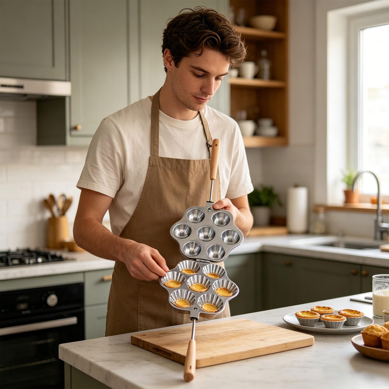 Molde de postre desmontable fabricado con aleación de aluminio para hornear y limpiar fácilmente los utensilios para hornear expertos