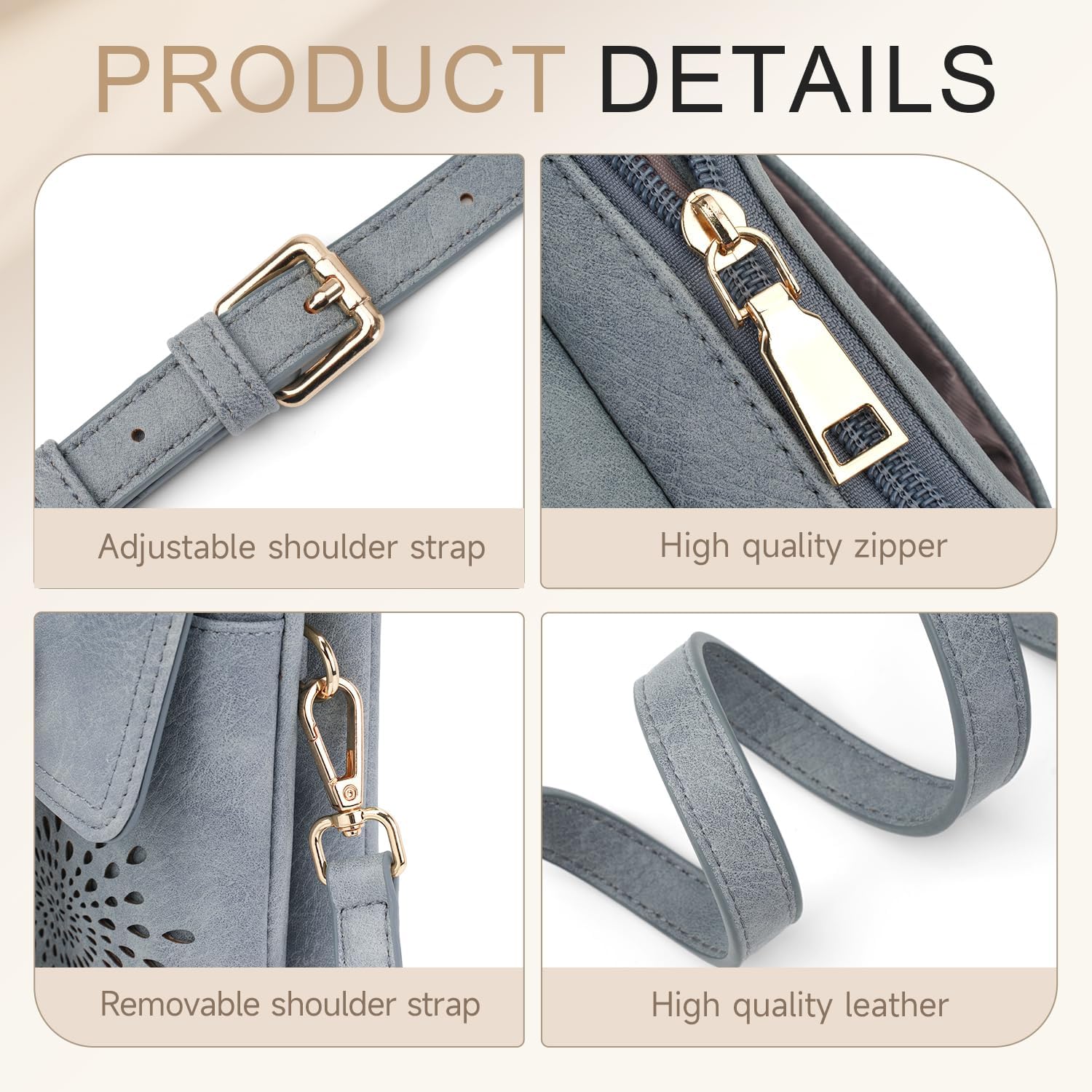 APHISON Small Crossbody Bags for Women Trendy, Leather Phone Wallet Purses Handbags Card Slots with Adjustable Strap - Image 5